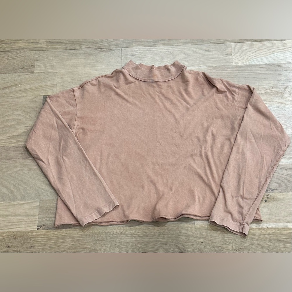 Aerie Light Terracota Long Sleeve Tee With a No Sew Hem